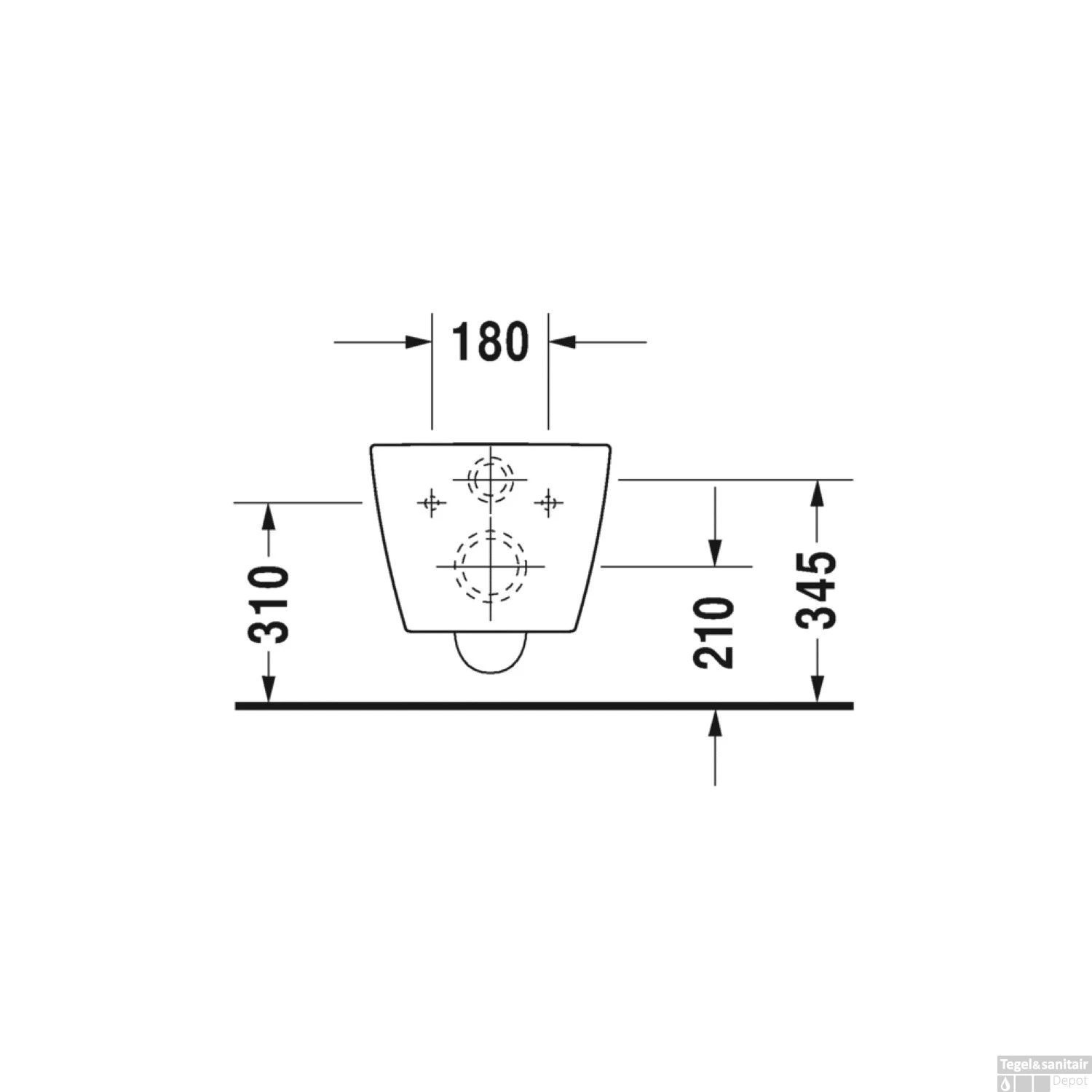 Duravit ME By Starck Wandcloset Compact Pack Diepspoel En Softclose Closetzitting 37x48x39 Cm Keramiek En Duroplast Wit - Afbeelding 5