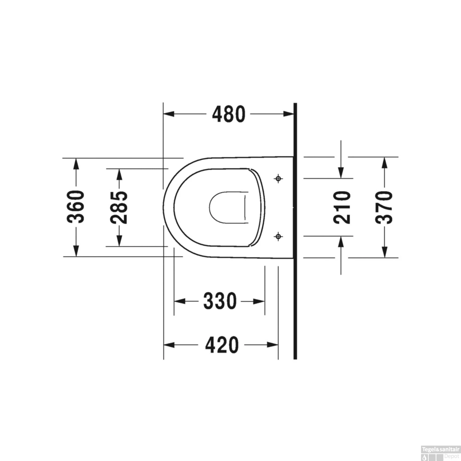 Duravit ME By Starck Wandcloset Compact Pack Diepspoel En Softclose Closetzitting 37x48x39 Cm Keramiek En Duroplast Wit - Afbeelding 6