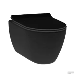 Geberit UP320 Toiletset Set13 Idevit Alfa Matzwart Randloos Met Matzwarte Drukplaat -Baden Luxe Verkoop wandcloset idevit alfa matzwart randloos keramiek 36x52x30cm exclusief zitting 1
