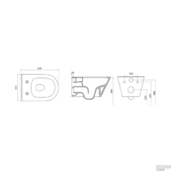 Wandcloset Boss & Wessing Randloos 53 Cm Met Bidetfunctie Mat Zwart -Baden Luxe Verkoop wandcloset luxe rimless 53 cm inclusief bidet functie mat zwart tech 1