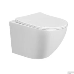 Wandcloset Nibiru Randloos Wit 48cm | Met Soft Close Zitting Wit