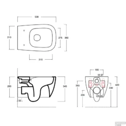 Wandcloset Salenzi Mirare Randloos Excl. Zitting Mat Zwart -Baden Luxe Verkoop wandcloset salenzi mirare randloos excl. zitting mat zwart tech