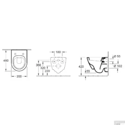 Wandcloset Villeroy & Boch Subway 2.0 Compact Diepspoel 48 Cm -Baden Luxe Verkoop wandcloset villeroy boch subway 2.0 compact 48 cm tech