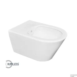Wandcloset Wiesbaden Luxe Rimless 53 Cm Inclusief Bidet-functie Mat Wit