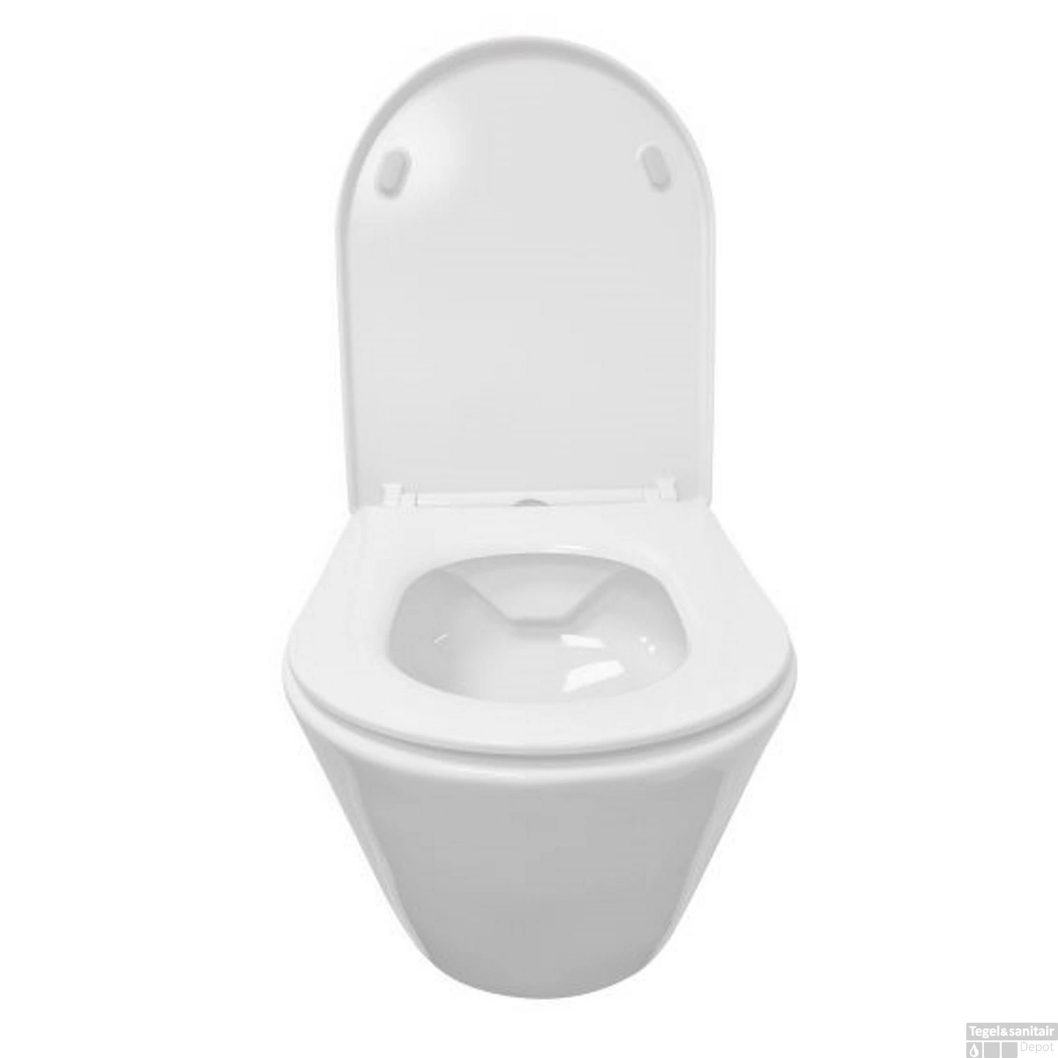 Wandcloset Wiesbaden Stereo Rimless Softclose Met Shade Toiletzitting Glans Wit 2 Wandcloset Wiesbaden Stereo Rimless Softclose Met Shade Toiletzitting Glans Wit - Afbeelding 2