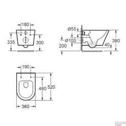Wandcloset Wiesbaden Vesta Rimless 52 Cm Mat Zwart (Excl. Zitting) -Baden Luxe Verkoop wandcloset wiesbaden vesta rimless 52 cm mat wit excl. zitting 32.3418 tech 11