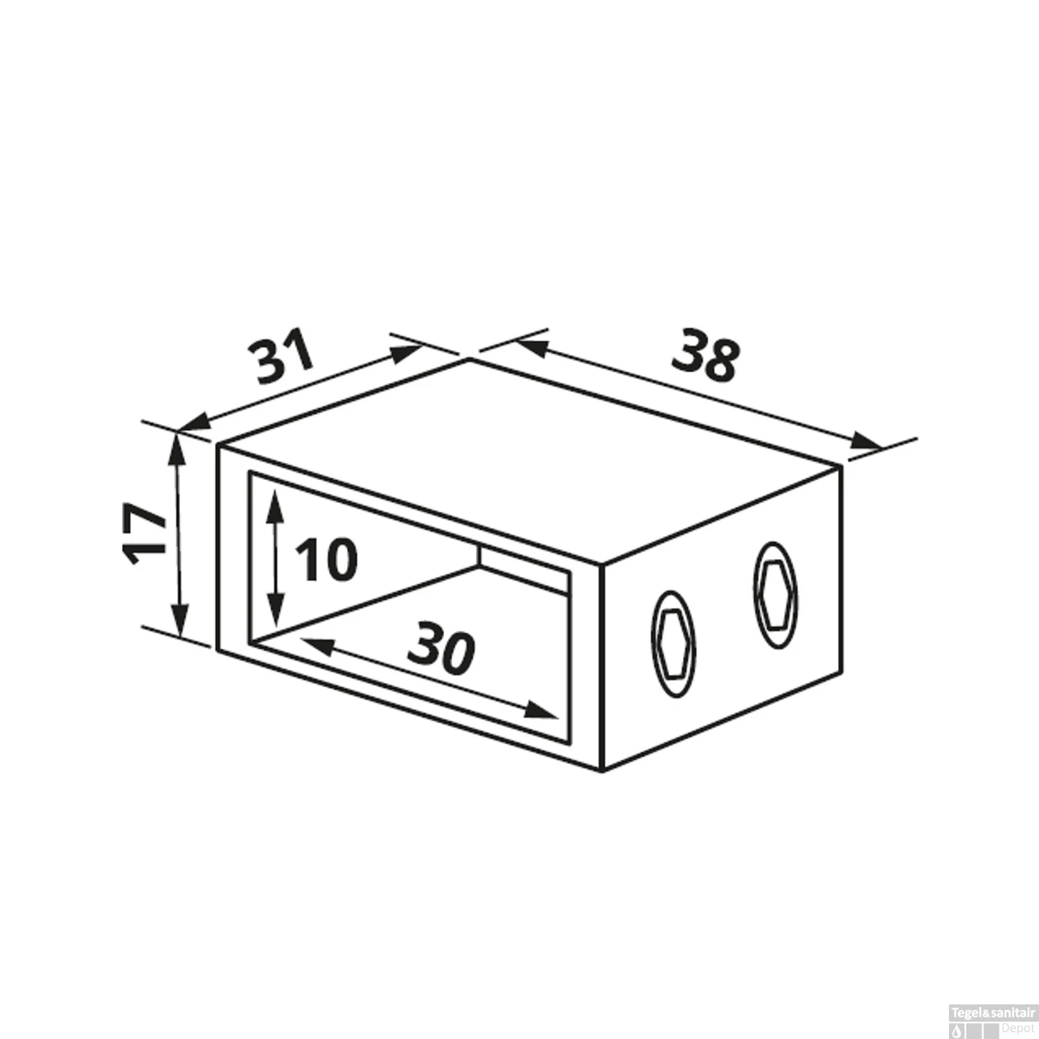 Wanddeel Just Creating T.b.v. Stabilisatiestang Goud 2 Wanddeel Just Creating T.b.v. Stabilisatiestang Goud - Afbeelding 2
