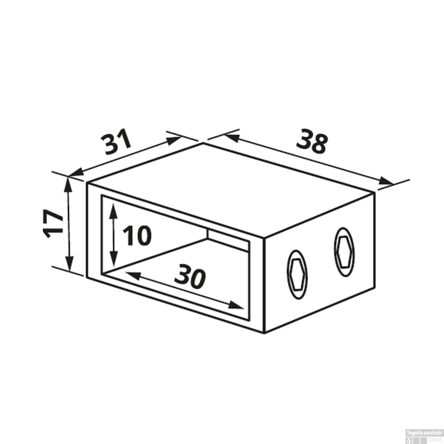 Wanddeel Just Creating T.b.v. Stabilisatiestang Mat Zwart 2 Wanddeel Just Creating T.b.v. Stabilisatiestang Mat Zwart - Afbeelding 2