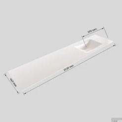 Badkamermeubel Solid Surface BWS Stockholm 150x46 Cm Rechts Mat Groen (met 1 Kraangat) 9 Badkamermeubel Solid Surface BWS Stockholm 150x46 Cm Rechts Mat Groen (met 1 Kraangat) -Baden Luxe Verkoop wastafel rechts 150 cm tech 12