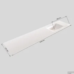 Badkamermeubel Solid Surface BWS Stockholm 150x46 Cm Rechts Mat Groen 4 Laden (zonder Kraangaten) 9 Badkamermeubel Solid Surface BWS Stockholm 150x46 Cm Rechts Mat Groen 4 Laden (zonder Kraangaten) -Baden Luxe Verkoop wastafel rechts 150 cm 4 lades tech 17