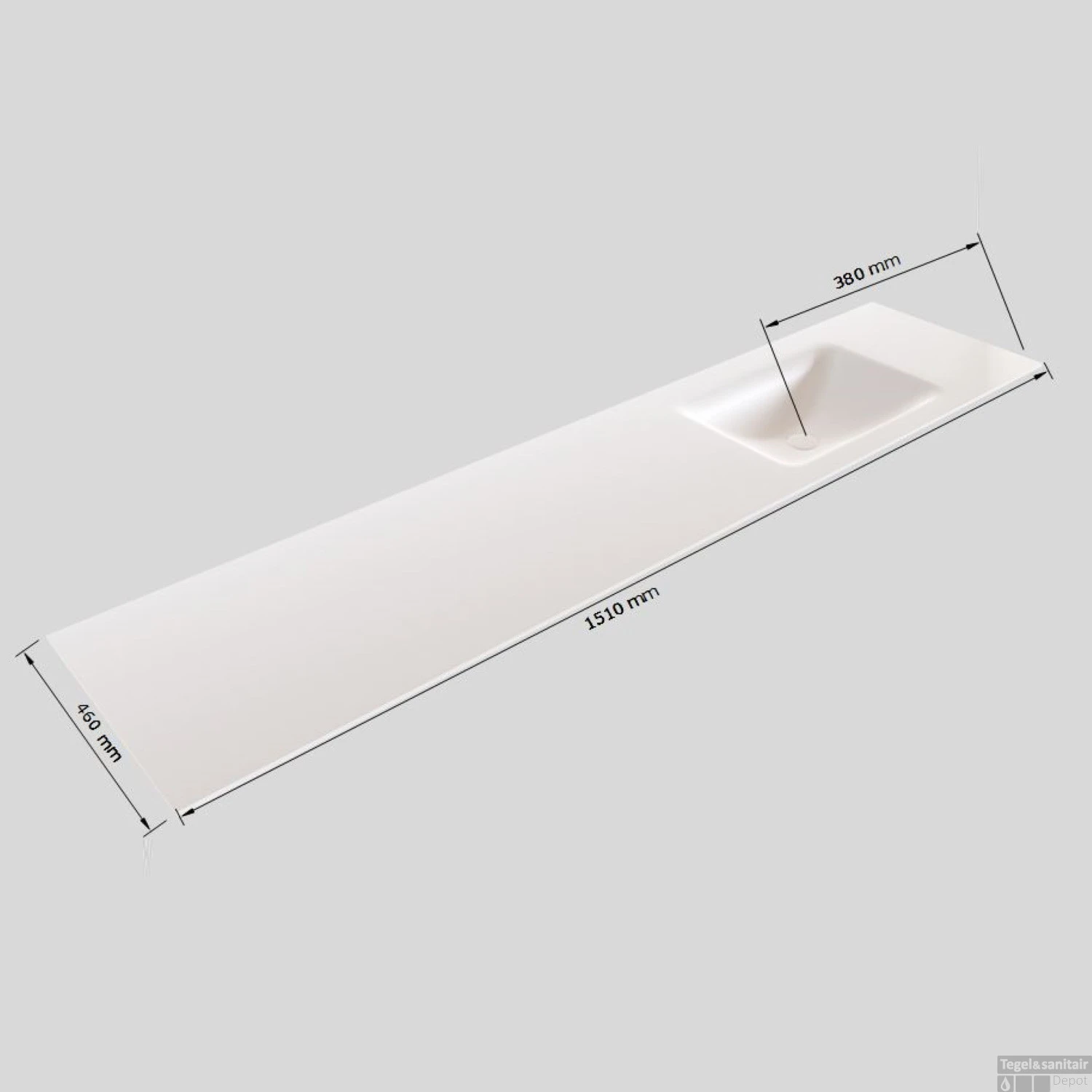 Badkamermeubel Solid Surface BWS Stockholm 150x46 Cm Rechts Mat Groen 4 Laden (zonder Kraangaten) 5 Badkamermeubel Solid Surface BWS Stockholm 150x46 Cm Rechts Mat Groen 4 Laden (zonder Kraangaten) - Afbeelding 5