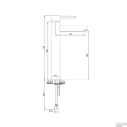 Wastafelmengkraan Brauer Chrome Edition Coldstart Opbouw Hoog Ronde Hendel Chroom -Baden Luxe Verkoop wastafelkraan brauer opbouw verhoogd coldstart eenhendel chroom tech