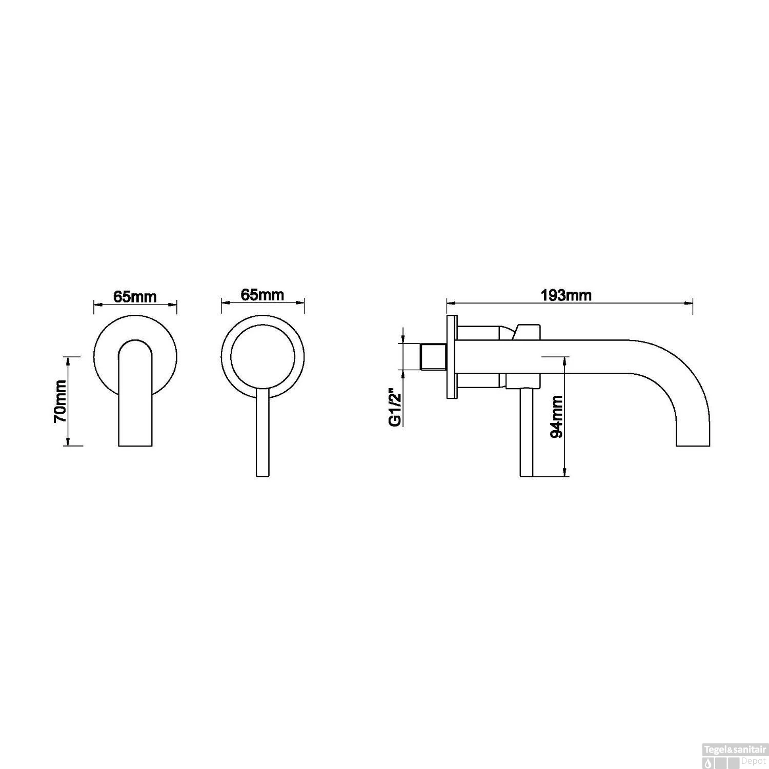 Wastafelkraan BWS Inbouwkraan Eenhendel Geborsteld Koper (inbouw En Afbouwdeel) 4 Wastafelkraan BWS Inbouwkraan Eenhendel Geborsteld Koper (inbouw En Afbouwdeel) - Afbeelding 4