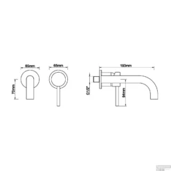 Wastafelkraan BWS Inbouwkraan Eenhendel Gunmetal (inbouw En Afbouwdeel) -Baden Luxe Verkoop wastafelkraan bws inbouwkraan afbouwdeel eenhendel mat zwart tech 2 1 4