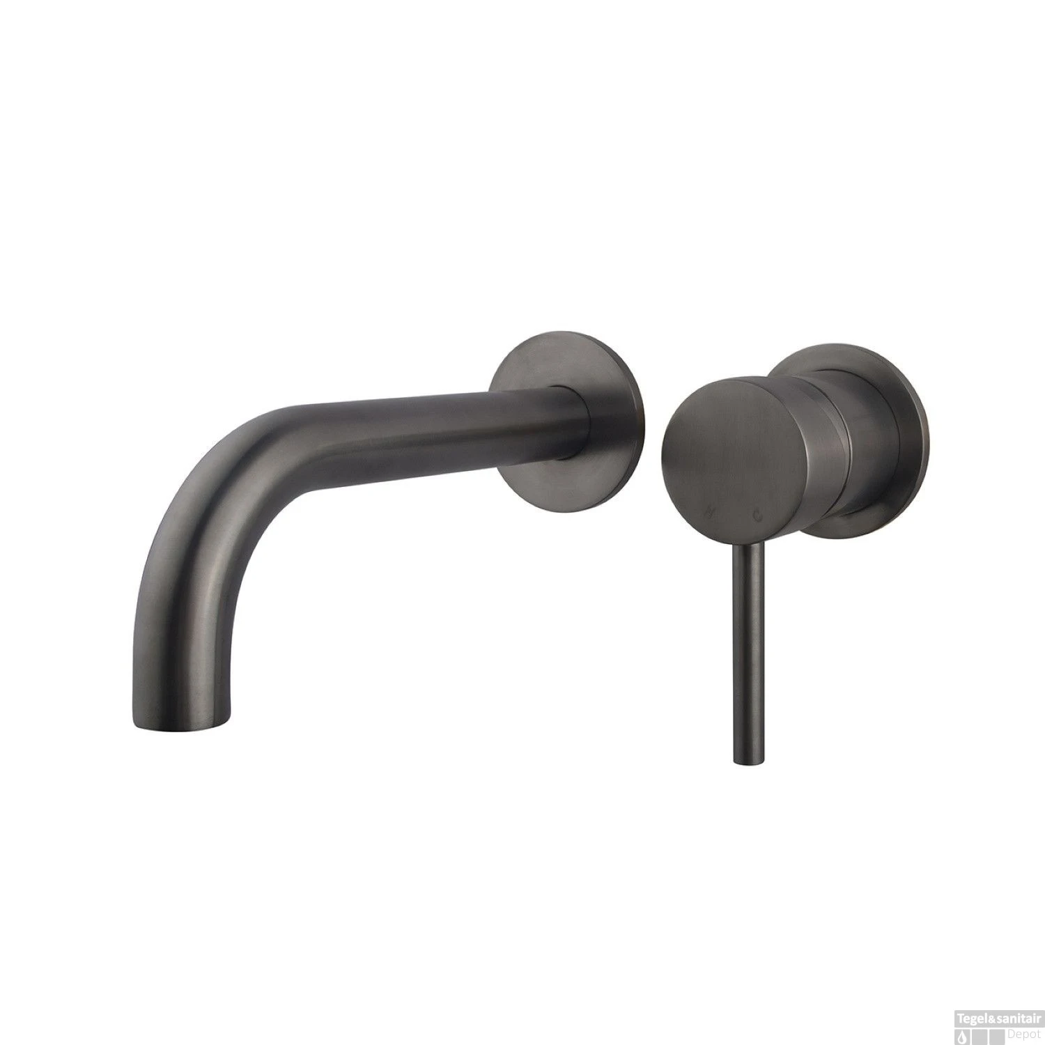 Wastafelkraan BWS Inbouwkraan Eenhendel Gunmetal (inbouw En Afbouwdeel)