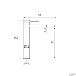 Wastafelkraan GRB Aura Mengkraan Met Clickwaste Zwart -Baden Luxe Verkoop wastafelkraan grb aura mengkraan met clickwaste zwart tech