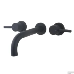 Wastafelkraan Wiesbaden Caral Afbouwdeel 2-Knops Mat Zwart (Exclusief Inbouwdeel)