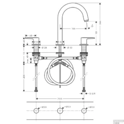 Wastafelmengkraan 3-gats HansGrohe Vernis Blend Met Trekwaste Mat Zwart 5 Wastafelmengkraan 3-gats HansGrohe Vernis Blend Met Trekwaste Mat Zwart -Baden Luxe Verkoop wastafelmengkraan 3 gats hansgrohe vernis blend met trekwaste chroom tech 1