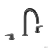 Wastafelmengkraan 3-gats HansGrohe Vernis Blend Met Trekwaste Mat Zwart