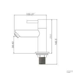 BWS Fonteinkraan Colorato 1/2'' Aansluiting Gunmetal 9 BWS Fonteinkraan Colorato 1/2'' Aansluiting Gunmetal -Baden Luxe Verkoop wastafelmengkraan boss wessing aloni 1 hendel gunmetal tech 1