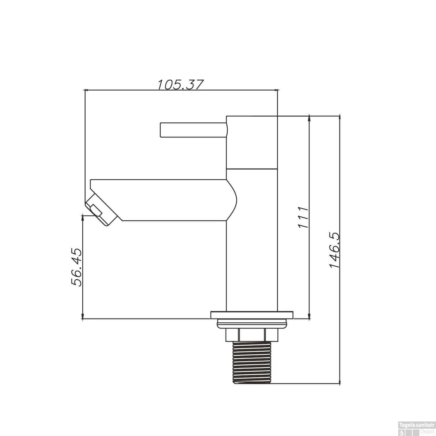 BWS Fonteinkraan Colorato 1/2'' Aansluiting Gunmetal 5 BWS Fonteinkraan Colorato 1/2'' Aansluiting Gunmetal - Afbeelding 5
