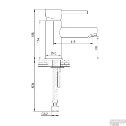 Wastafelmengkraan Brauer Black Edition Coldstart Opbouw Laag Platte Hendel Mat Zwart -Baden Luxe Verkoop wastafelmengkraan brauer black hd3 coldstart mat zwart tech