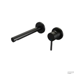 Inbouw Wastafelmengkraan Brauer Black Edition Coldstart Rechte Uitloop Ronde Hendel Rechts Mat Zwart Met Rozetten -Baden Luxe Verkoop wastafelmengkraan brauer inbouw s2 65 coldstart mat zwart shop