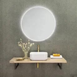 Wastafelmengkraan Differnz Hoog Gebogen Goud -Baden Luxe Verkoop wastafelmengkraan differnz hoog gebogen goud sfeer