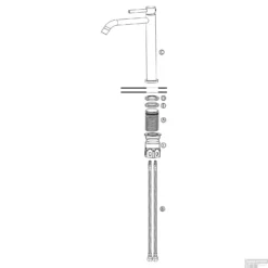 Wastafelmengkraan Differnz Hoog Gebogen Mat Wit -Baden Luxe Verkoop wastafelmengkraan differnz hoog gebogen mat wit detail2