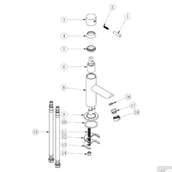 Wastafelmengkraan Differnz Recht Koper -Baden Luxe Verkoop wastafelmengkraan differnz recht koper extra3