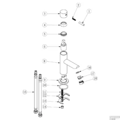 Wastafelmengkraan Differnz Recht Mat Zwart -Baden Luxe Verkoop wastafelmengkraan differnz recht mat zwart detail4