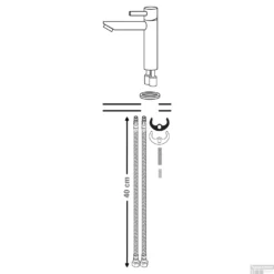 Wastafelmengkraan Differnz Recht Mat Zwart -Baden Luxe Verkoop wastafelmengkraan differnz recht mat zwart detail5