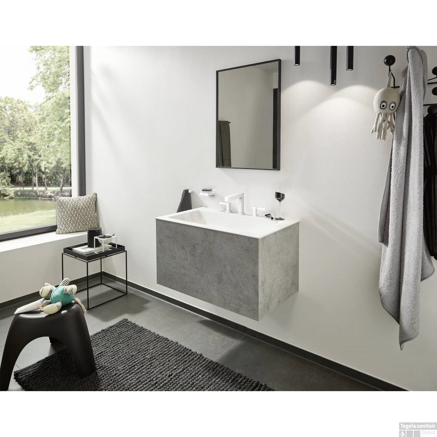 Wastafelmengkraan Finoris HansGrohe 3-gats 110 Met Push-Open Waste Mat Wit 2 Wastafelmengkraan Finoris HansGrohe 3-gats 110 Met Push-Open Waste Mat Wit - Afbeelding 2