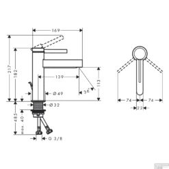 Wastafelmengkraan Finoris HansGrohe Eengreeps 110 Met Pop-up Trekwaste Mat Wit -Baden Luxe Verkoop wastafelmengkraan finoris hansgrohe eengreeps 110 met pop up trekwaste chroom tech 2