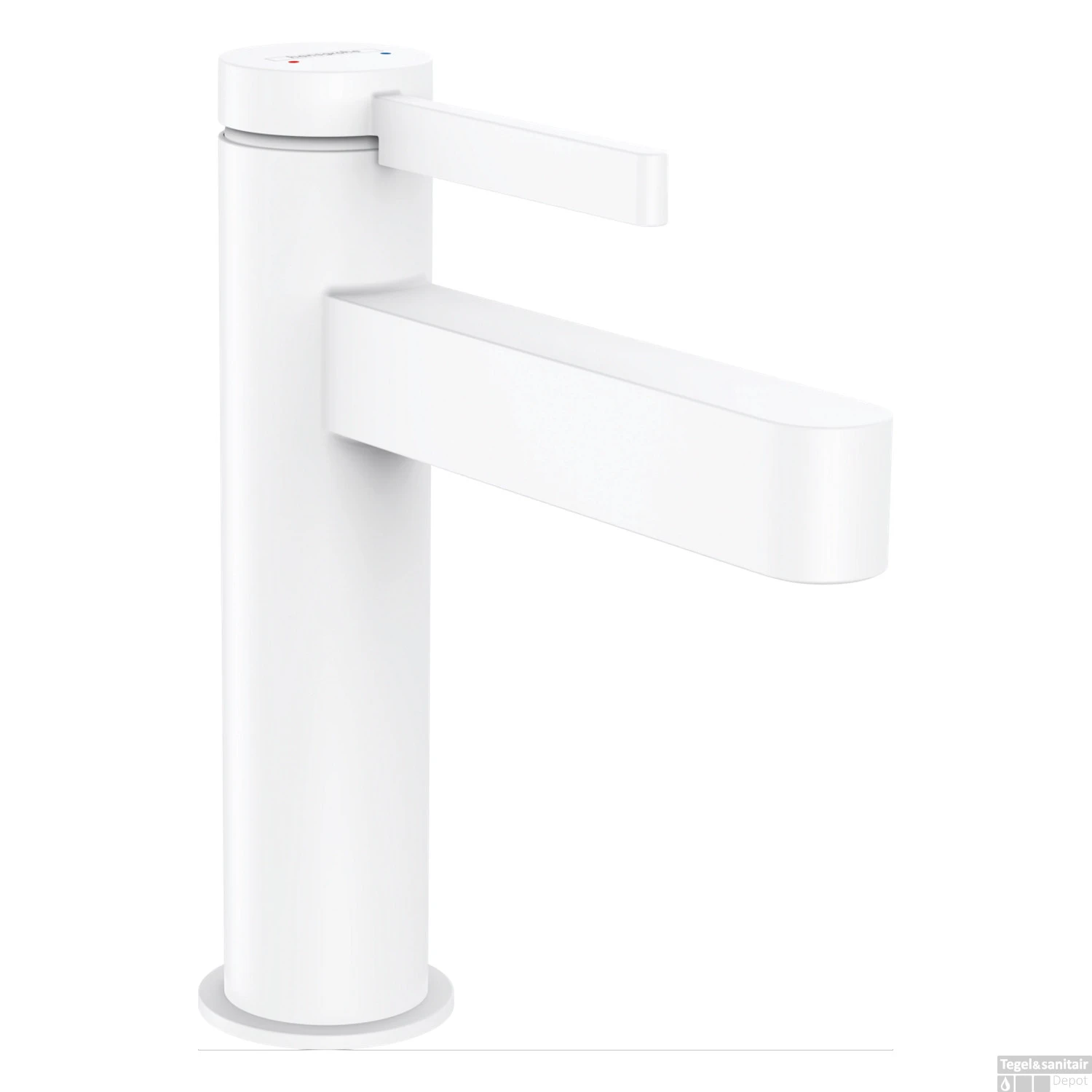 Wastafelmengkraan Finoris HansGrohe Eengreeps 110 Met Pop-up Trekwaste Mat Wit