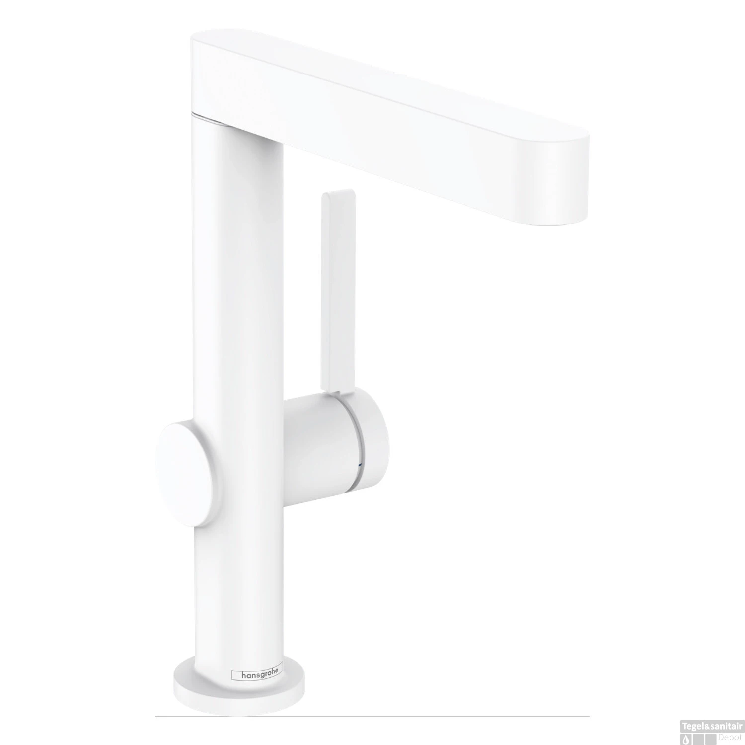 Wastafelmengkraan Finoris HansGrohe Eengreeps 230 Draaibare Uitloop Met PushOpen Waste Mat Wit