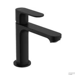 Wastafelmengkraan HansGrohe Rebris S Eengreeps 110 CoolStart EcoSmart+ Met Trekwaste Mat Zwart