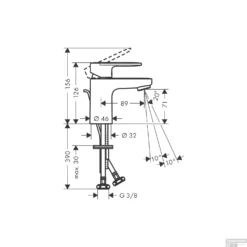 Wastafelmengkraan HansGrohe Vernis Blend 70 Eengreeps CoolStart Met Trekwaste Chroom -Baden Luxe Verkoop wastafelmengkraan hansgrohe vernis blend 70 eengreeps coolstart met trekwaste tech