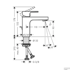 Wastafelmengkraan HansGrohe Vernis Shape Eengreeps 100 Met Trekwaste Chroom -Baden Luxe Verkoop wastafelmengkraan hansgrohe vernis shape eengreeps 100 met trekwaste tech 2