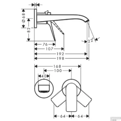 Wastafelmengkraan Hansgrohe Vivenis 2-gats Wandkraan 19.5 Cm Mat Wit -Baden Luxe Verkoop wastafelmengkraan hansgrohe vivenis 2 gats wandkraan 19.5 cm mat wit tech