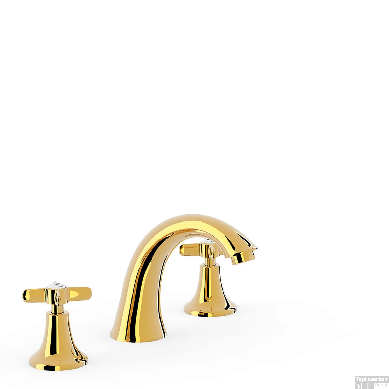 Wastafelmengkraan Tres Clasic Gebogen 2 Grepen Goud 1 Wastafelmengkraan Tres Clasic Gebogen 2 Grepen Goud