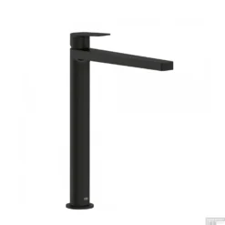 Wastafelmengkraan Tres Project 1-Hendel Uitloop Recht 28.4 Cm Rond Mat Zwart