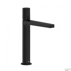 Wastafelmengkraan Tres Project 1-Knop Uitloop Recht 19.7 Cm Rond Mat Zwart