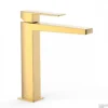 Wastafelmengkraan Tres Slim Exclusive Vierkant Met Hendel Goud