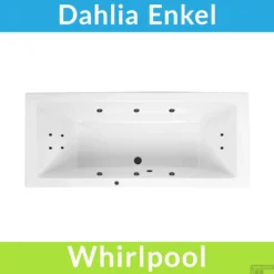 Whirlpool Boss & Wessing Dahlia Jetline 180x80 Cm Enkel Systeem Black Tin