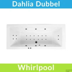 Whirlpool Boss & Wessing Dahlia Jetline180x80 Cm Dubbel Systeem Black Tin