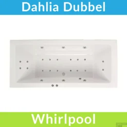 Whirlpool Boss & Wessing Dahlia Jetline180x80 Cm Dubbel Systeem Geborsteld RVS