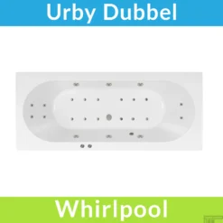 Whirlpool Boss & Wessing Urby Jetline 170x75 Cm Dubbel Systeem Geborsteld RVS
