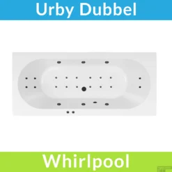 Whirlpool Boss & Wessing Urby Jetline 180x80 Cm Dubbel Systeem Black Tin