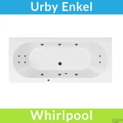 Whirlpool Boss & Wessing Urby Jetline 180x80 Cm Enkel Systeem Black Tin